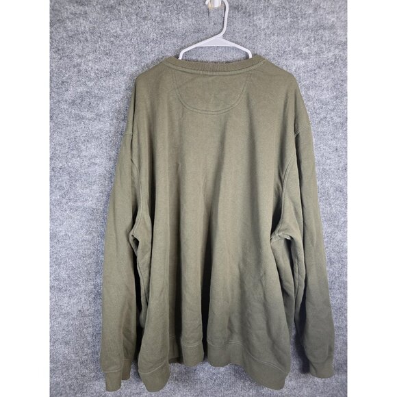 Carhartt Sweater Mens 4XL Green Original Fit Crewneck Pullover Pocket Workwear - Picture 8 of 9